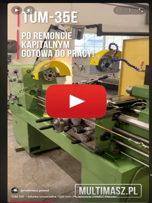 Tokarka TUM 35E wyremontowana - filmik